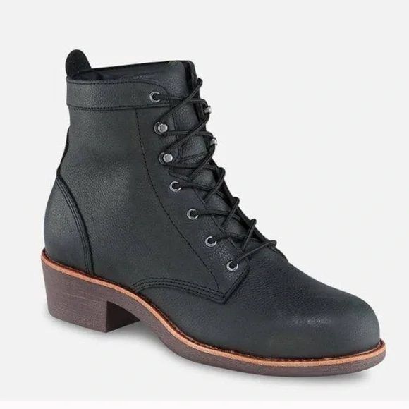 NEW WORX By Red Wing Shoes Black Steel Toe Boots - Picture 4 of 13